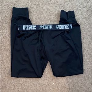 PINK | Black Joggers